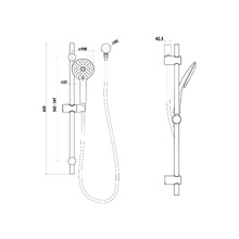 Elle Stainless Steel Rail Shower